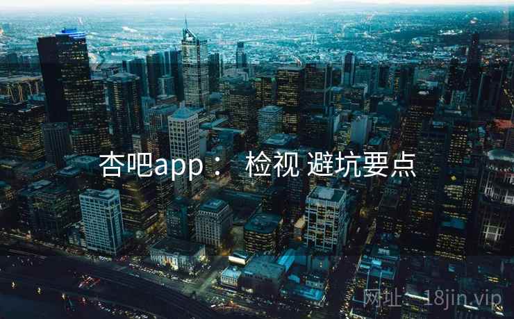 杏吧app ： 检视 避坑要点