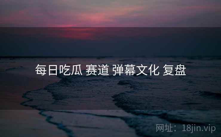 每日吃瓜 赛道 弹幕文化 复盘
