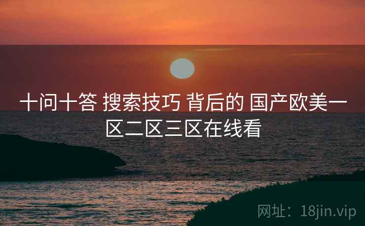 十问十答 搜索技巧 背后的 国产欧美一区二区三区在线看