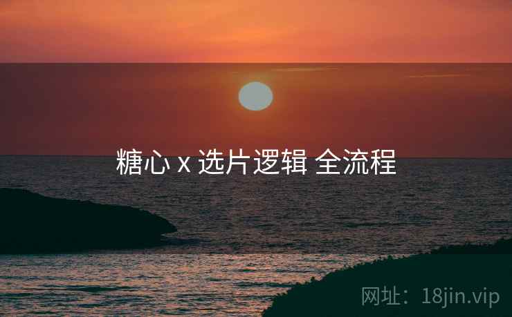 糖心 x 选片逻辑 全流程