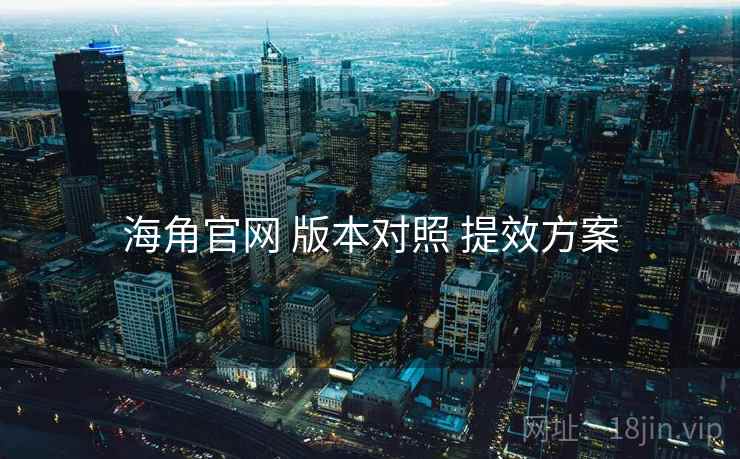 海角官网 版本对照 提效方案
