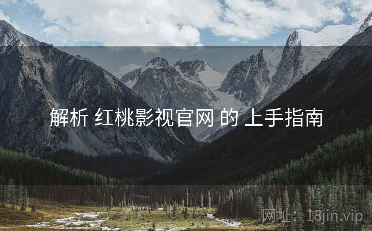 解析 红桃影视官网 的 上手指南